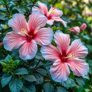 Гибискус садовый Тропикал Сан купить по цене от 293р. в интернет-магазине «Посадика» с доставкой почтой в в Оленегорске и по всей России – [изображение №1].