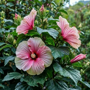 Гибискус Иден Бьюти купить по цене от 460р. в интернет-магазине «Посадика» с доставкой почтой в в Оленегорске и по всей России – [изображение №1].