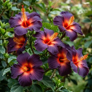 Гибискус Вивида Флэр купить по цене от 279р. в интернет-магазине «Посадика» с доставкой почтой в в Оленегорске и по всей России – [изображение №1].