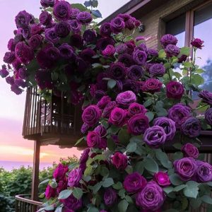 Роза Плетистая Плум Пэшн купить по цене от 610р. в интернет-магазине «Посадика» с доставкой почтой в в Оленегорске и по всей России – [изображение №1].